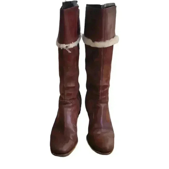 UGG Women’s Raya Knee High US 7 Heel Brown Leather - Picture 5 of 10